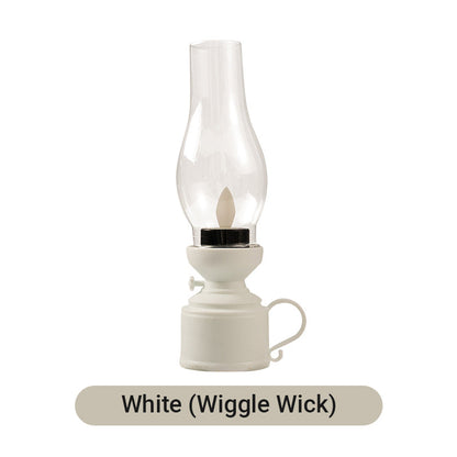 RoyaleGlow LED Vintage Kerosene Lamp, Electronic Swinging Candle