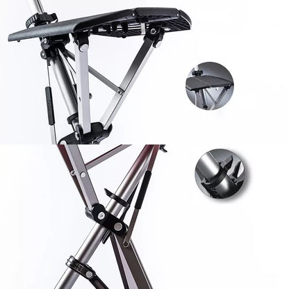 RoyaleGlow Walking Stick With Seat For Easy Resting