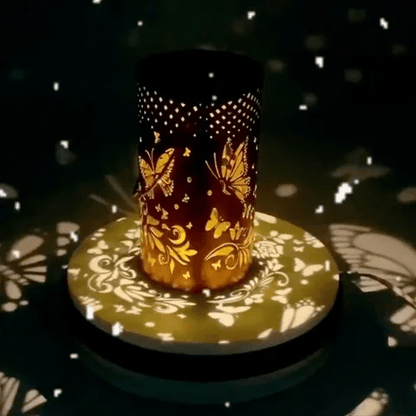 LuxRoyale Solar Pattern Lantern Outdoor Indoor Decor With Solar Power