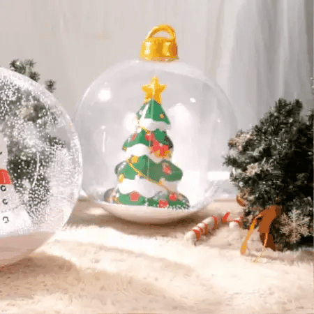 RoyaleGlow Inflatable Outdoor Christmas Ball With Lights LED