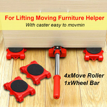 Royaleva Furniture Movers Set – Heavy-Duty Lifter & 360° Rollers for Easy Moving