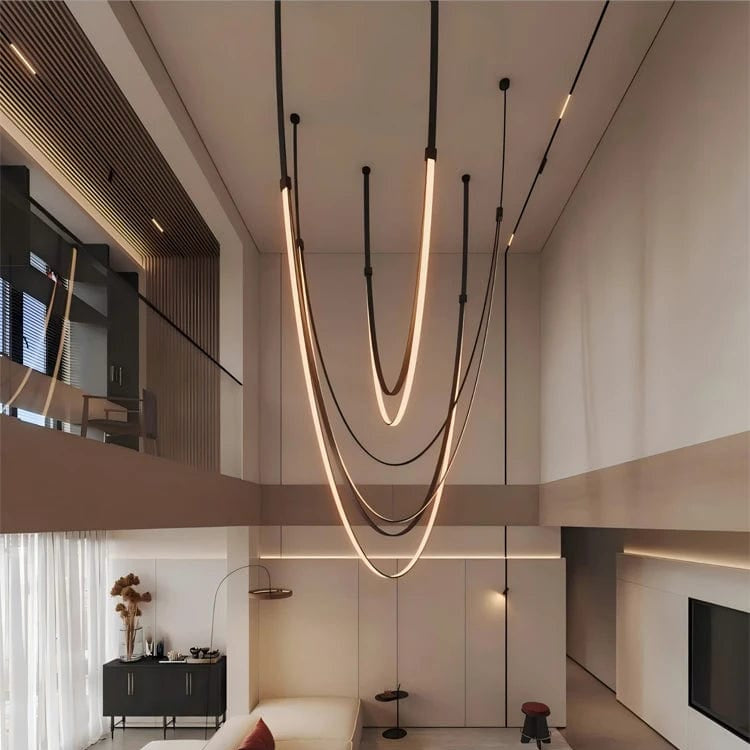 Gale Leather Belt Chandelier 0