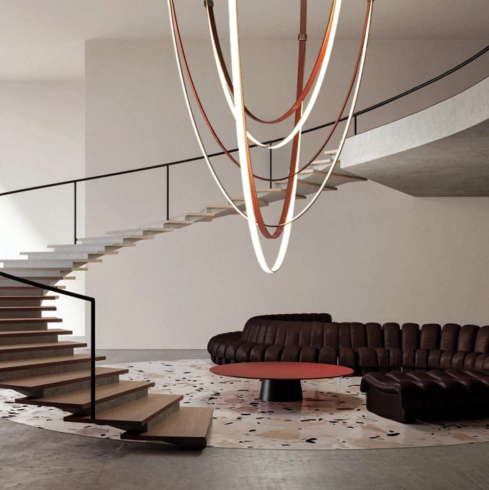 Gale Leather Belt Chandelier 2