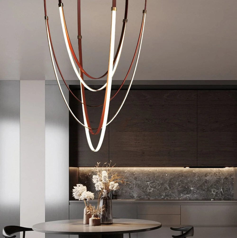 Gale Leather Belt Chandelier 3