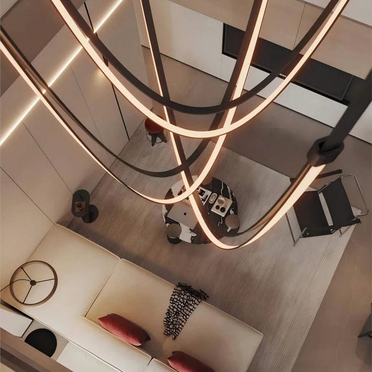 Gale Leather Belt Chandelier 6