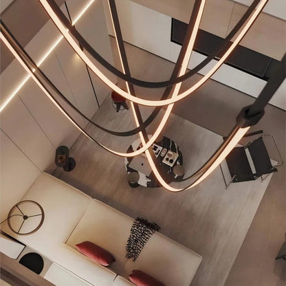 Gale Leather Belt Chandelier 6