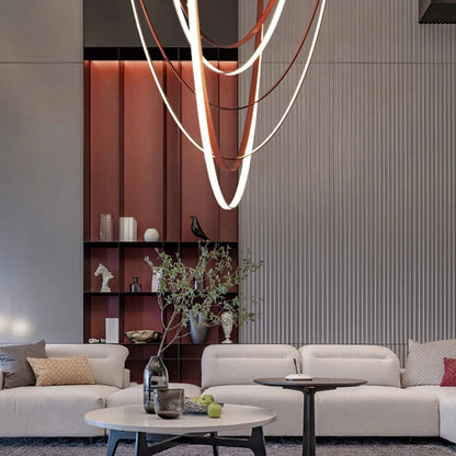 Gale Leather Belt Chandelier 7