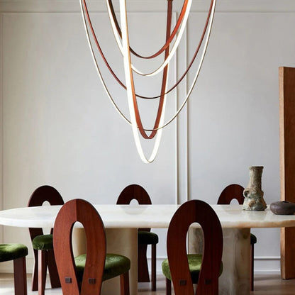 Gale Leather Belt Chandelier 8