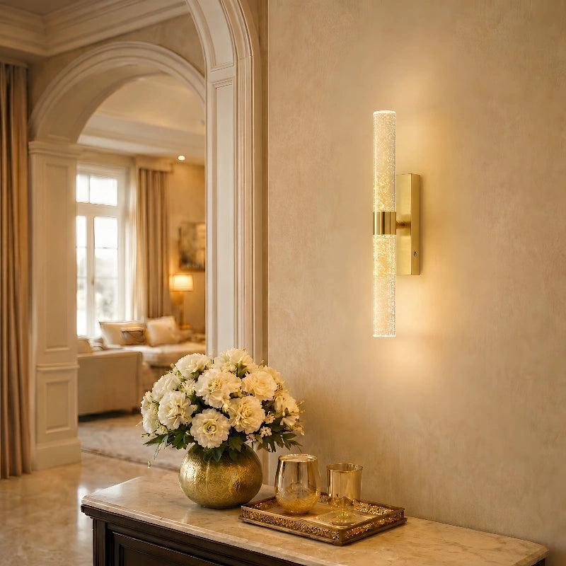 RoyaleGlow Cordless Crystal Bubble Wall Sconce - Rechargeable LED Vanity Light-Royale Basic