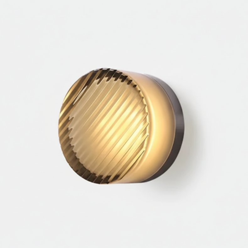 RoyaleGlow Nordic Luxury Circular Wall Lamp - Modern Wall Light for Bedroom and Hallway