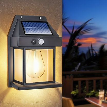 RoyaleGlow Outdoor Solar Wall Light Motion Sensor IP65 Waterproof LED Safety Lamp