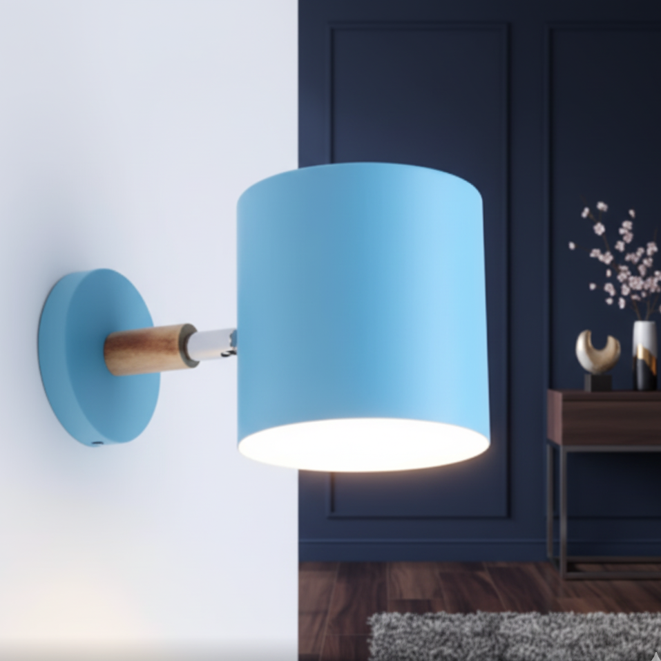 RoyaleGlow Macaron Wall Lamp - LED Bedside Light for Bedroom, Hallway and Living Room