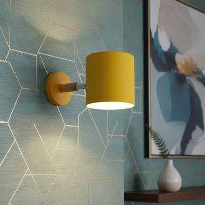 RoyaleGlow Macaron Wall Lamp - LED Bedside Light for Bedroom, Hallway and Living Room