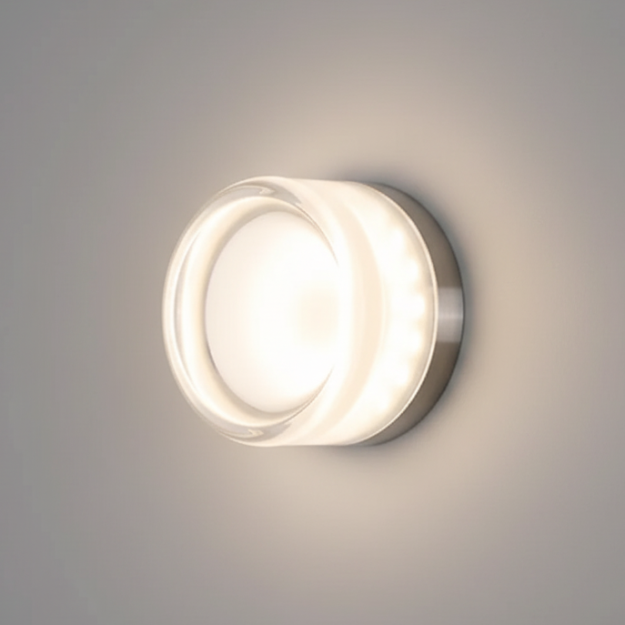 RoyaleGlow Nordic Luxury Circular Wall Lamp - Modern Wall Light for Bedroom and Hallway