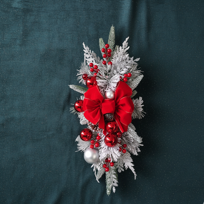 RoyaleGlow Wall Sconce with Shelf - Christmas Swag Wreath Pendant Home Door Decoration