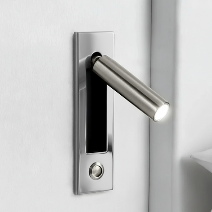 RoyaleGlow Bedside Reading Lamp - Nordic LED Wall Light with Rotating Modern Spotlight