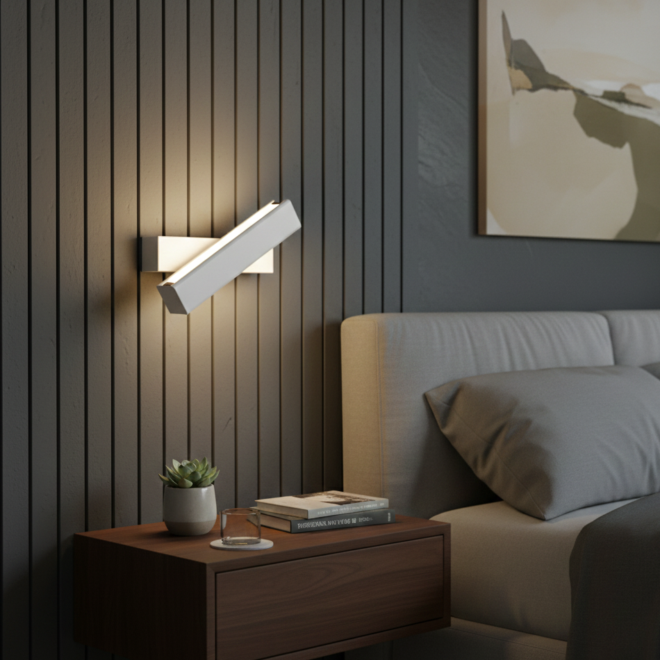 Royallure Elegant Bedside Lamp, Modern Nightstand Lamp for Bedroom with Sleek Design