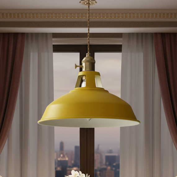 Royelux Vintage Kitchen Pendant Light - Industrial Lamp for Home and Bar with Changeable Light