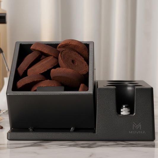Multifunctional Coffee Tamping Station with Knock Box