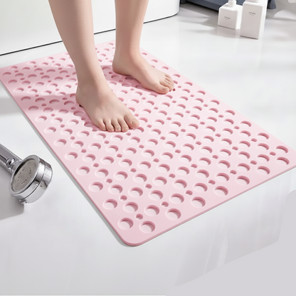 Royaleva Non Slip Bath Mat With Drain Holes - Easy Clean Bathtub Mat With Suction Cups