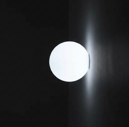 Royallure Modern Milk-Glass Wall Light – LED, Soft Glow, Sleek Circular Design