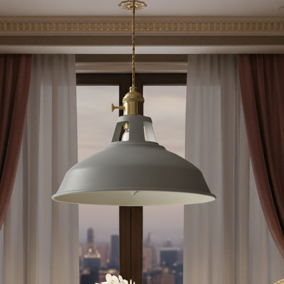 Royelux Vintage Kitchen Pendant Light - Industrial Lamp for Home and Bar with Changeable Light