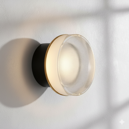 RoyaleGlow Nordic Luxury Circular Wall Lamp - Modern Wall Light for Bedroom and Hallway