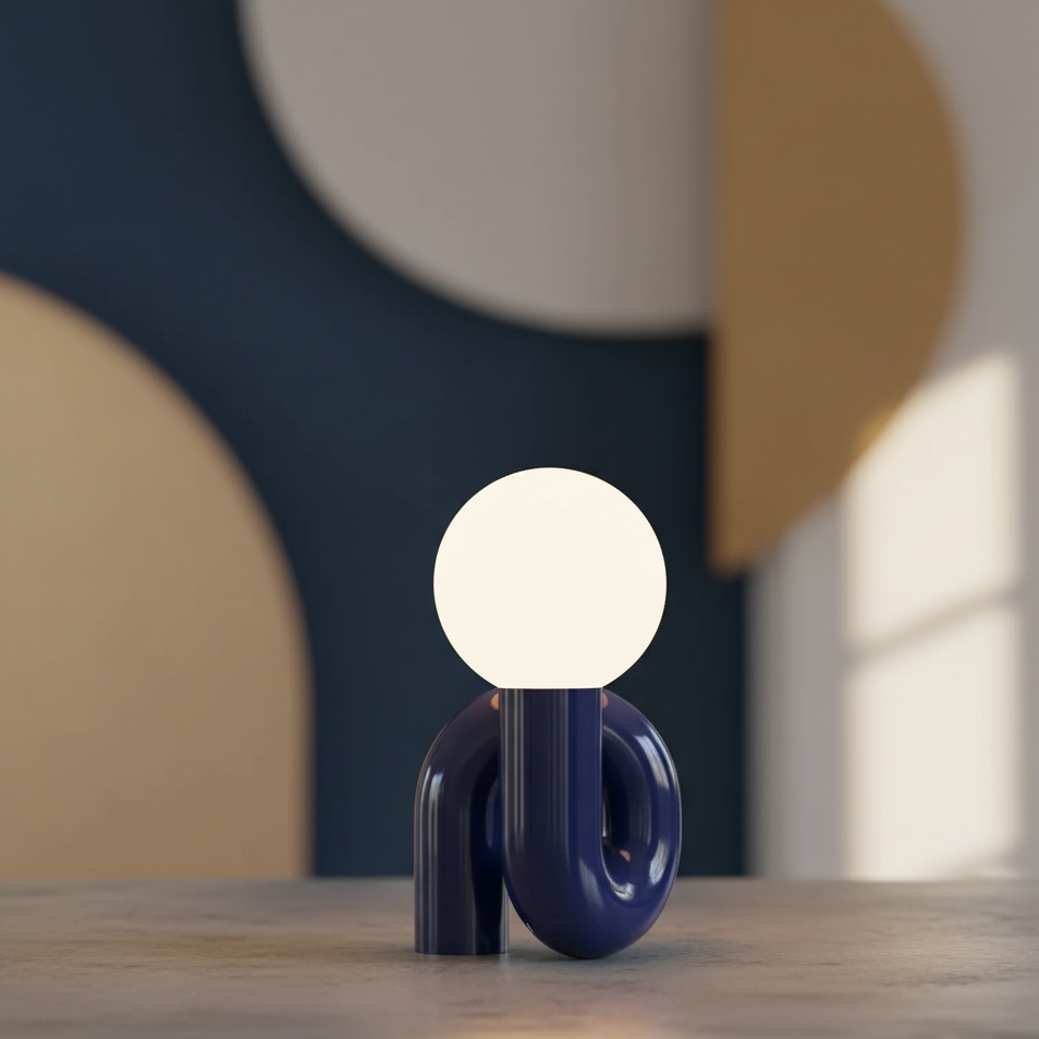 RoyaleGlow Small Table Lamp - Nordic Glass Decorative Light for Home Interiors