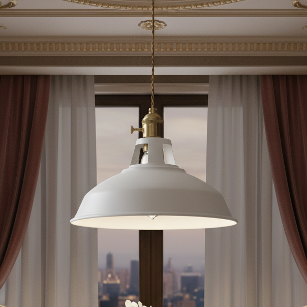 Royelux Vintage Kitchen Pendant Light - Industrial Lamp for Home and Bar with Changeable Light