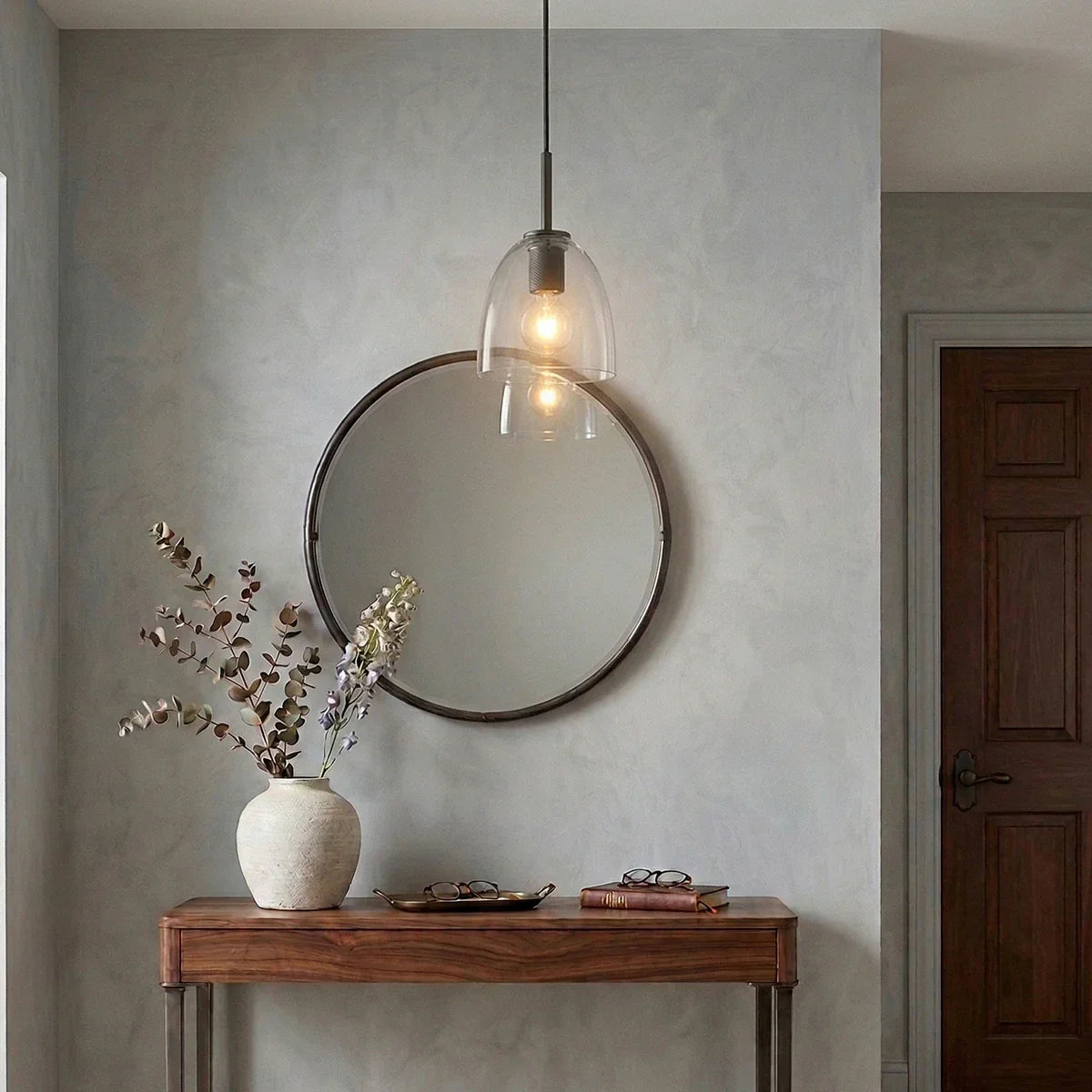 Geometric Transparent Glass Pendant Light 17