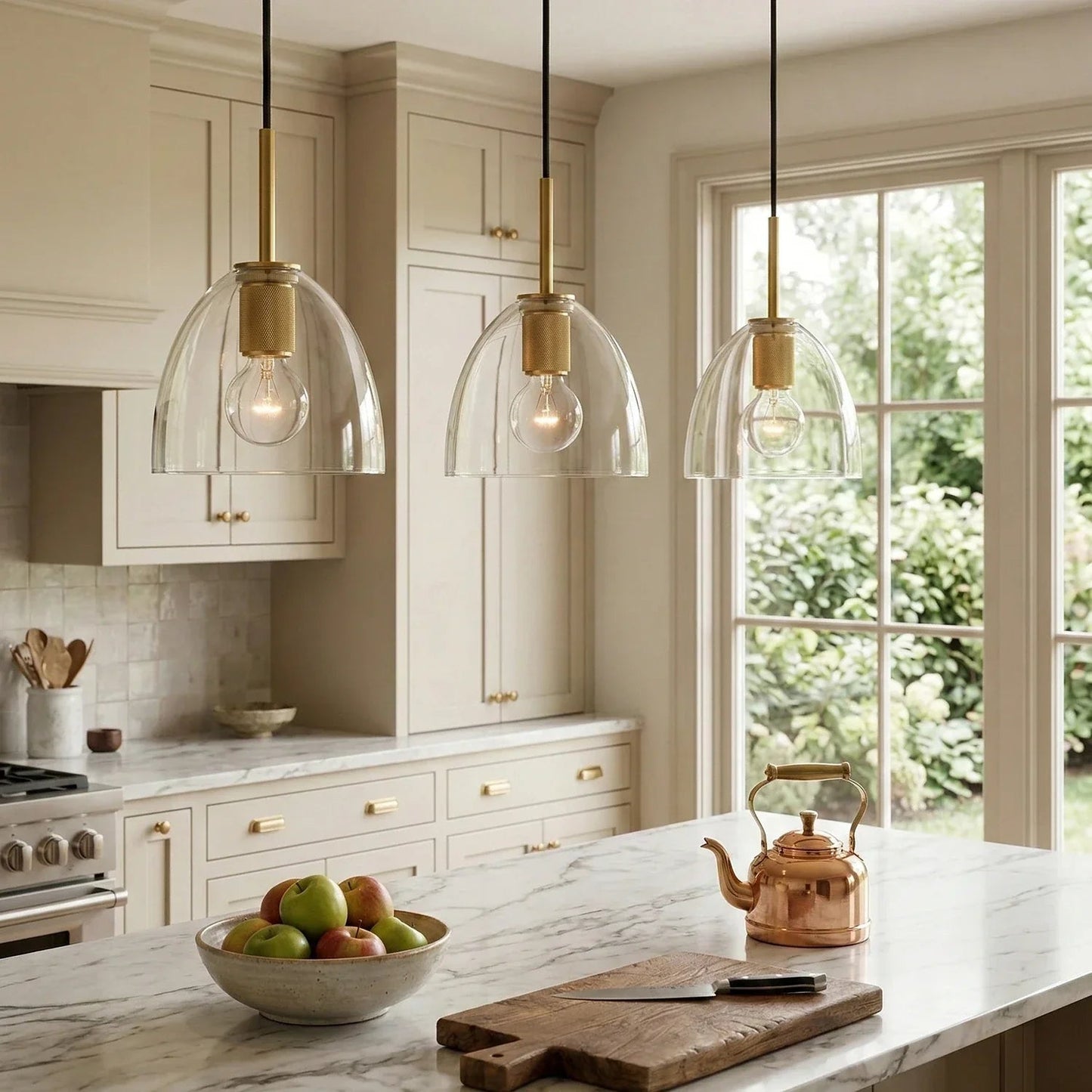 Geometric Transparent Glass Pendant Light 2