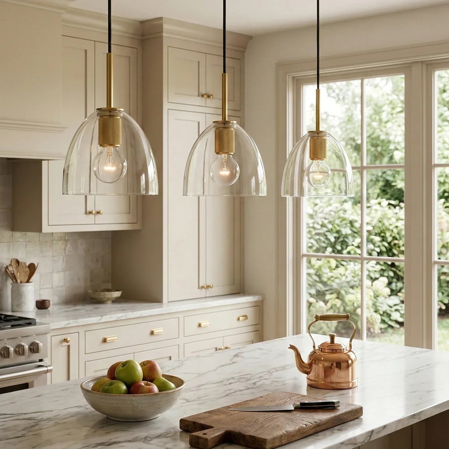 Geometric Transparent Glass Pendant Light 2