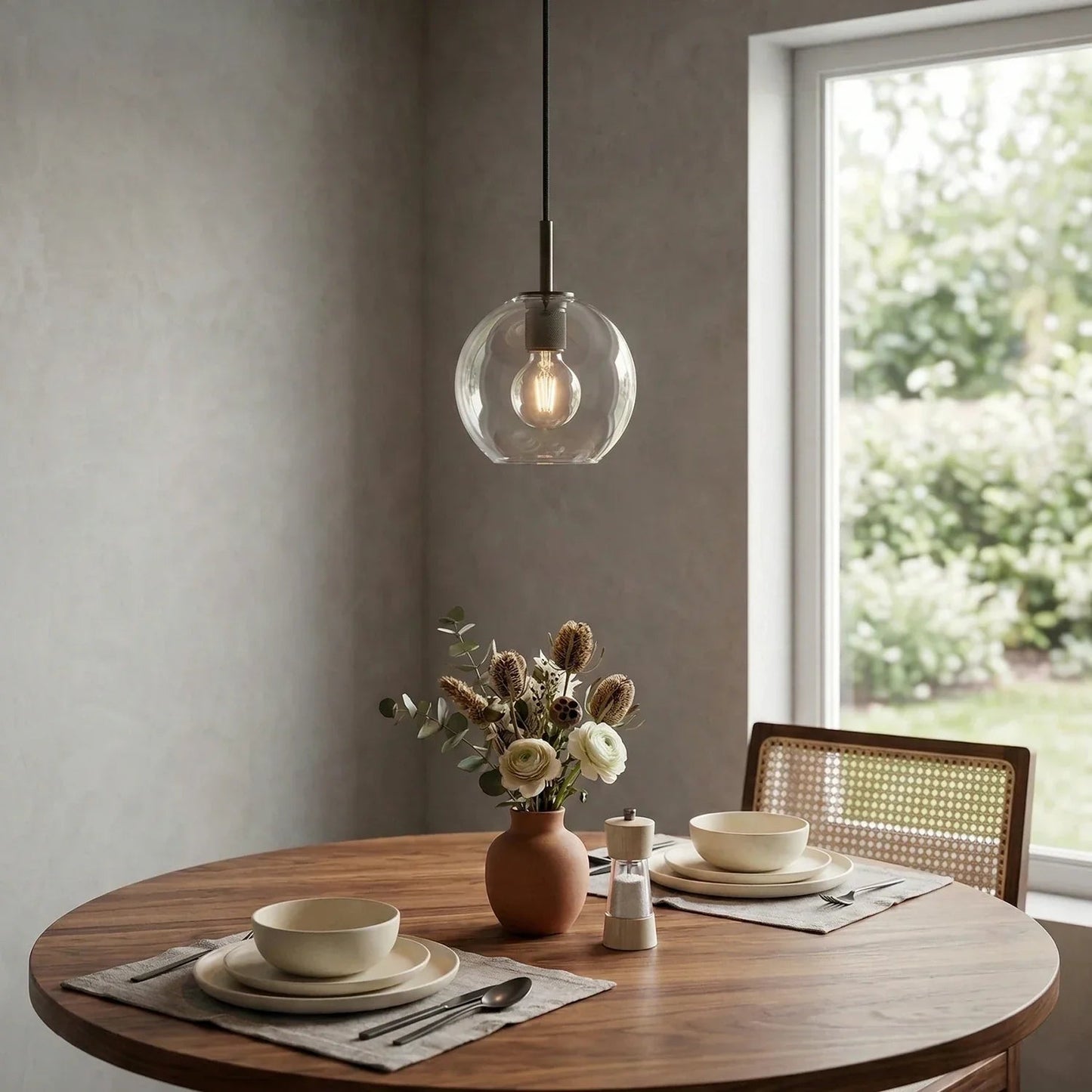 Geometric Transparent Glass Pendant Light 5
