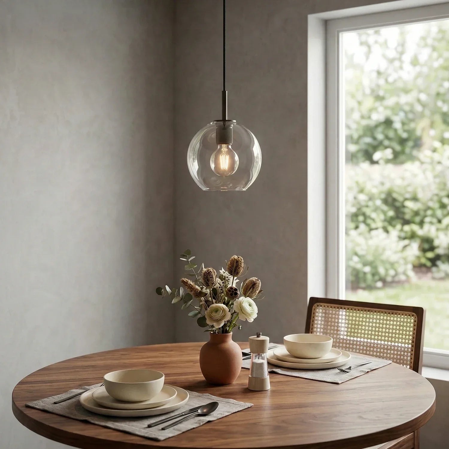 Geometric Transparent Glass Pendant Light 5