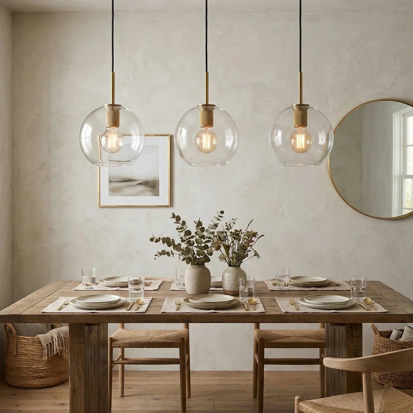 Geometric Transparent Glass Pendant Light 6