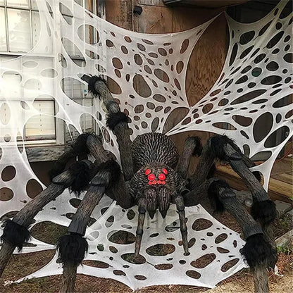 Giant Stretchy Spider Web Halloween Decor 20ft Cobweb Netting Outdoor Scary Indoor Haunt Reusable Creepy Party Must Have 1