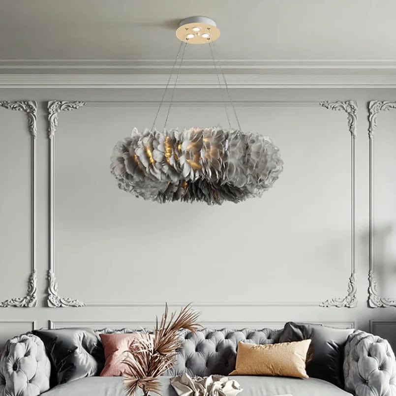 Glade Ostrich Feather Chandelier 1