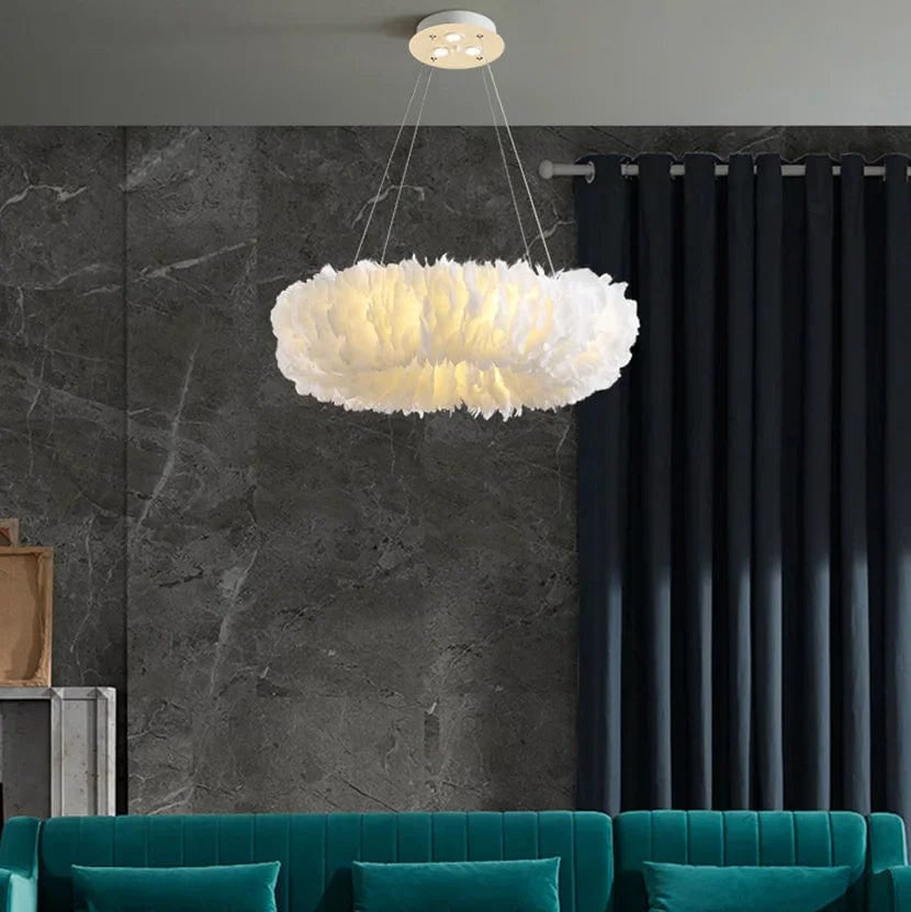 Glade Ostrich Feather Chandelier 7