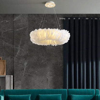 Glade Ostrich Feather Chandelier 7