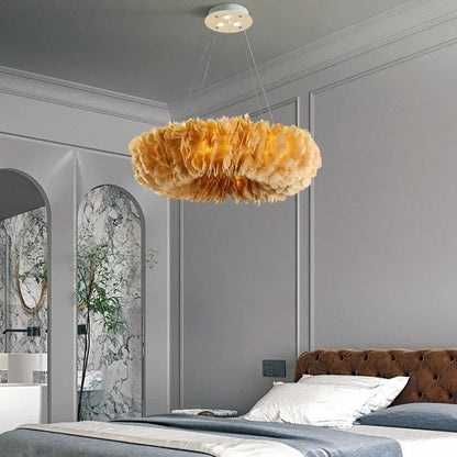 Glade Ostrich Feather Chandelier 9