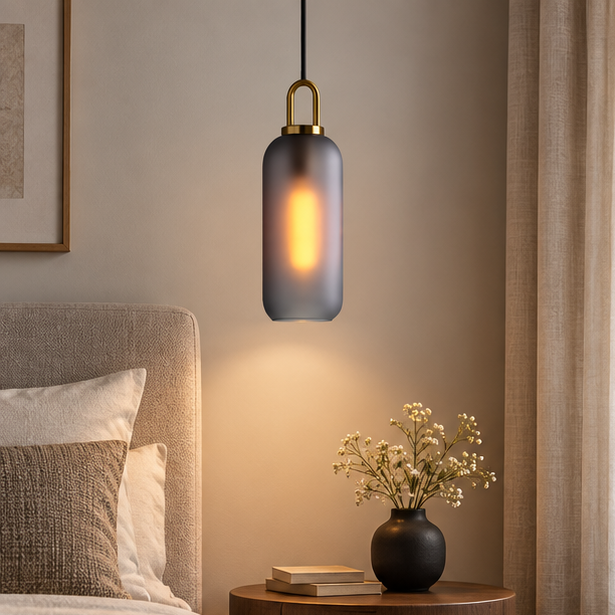 Modern Round Glass Pendant Light Bedroom Hallway Living Room