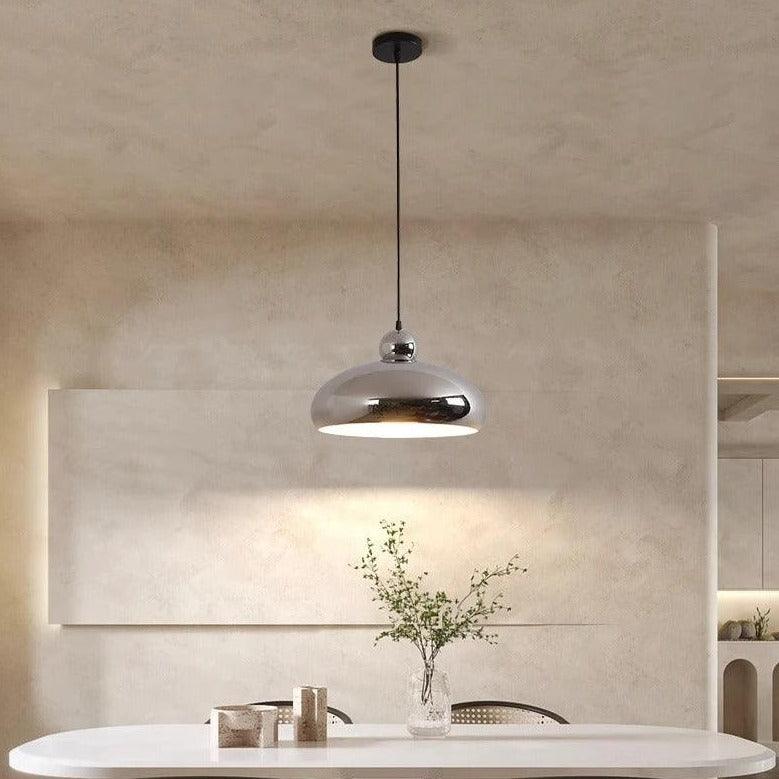 Glass Stone Pendant Light - Retro Iron Cord Design 4