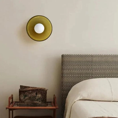 LuxRoyale Modern Glass Wall Ceiling Lamp-Japandi Minimalist Flush Mount LED Fixture