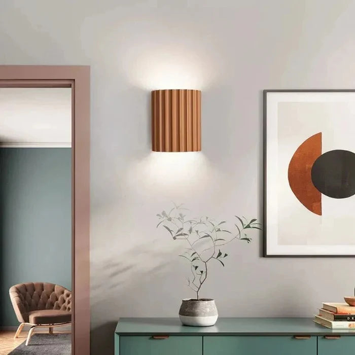Luxora Artistic Nordic LED Wall Lamp - Minimalist Macaron Resin Sconce for Home Interiors