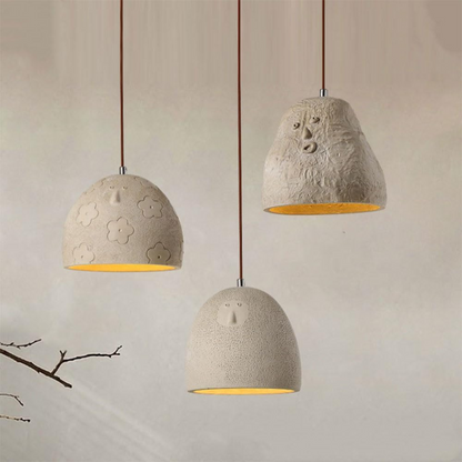 Glöra Japanese Wabi-Sabi Resin Pendant Light