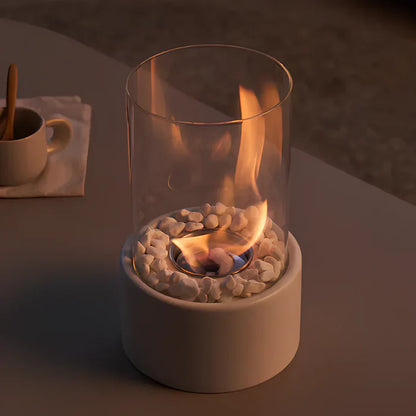 RoyaleGlow Portable Bioethanol Table Fireplace Light - Smoke Free Modern Mini-Heater