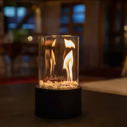 RoyaleGlow Portable Bioethanol Table Fireplace Light - Smoke Free Modern Mini-Heater
