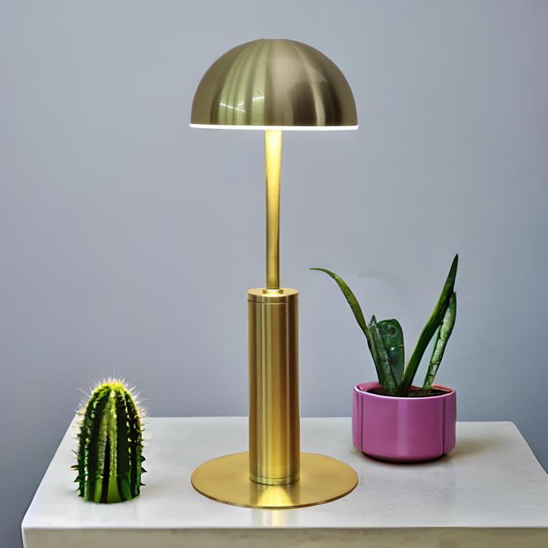 RoyaleGlow Cordless Table Lamp with Dimmable Warm Light, Rechargeable Touch Control - Perfect for Home, Bar, and Restaurant Ambiance - Gold