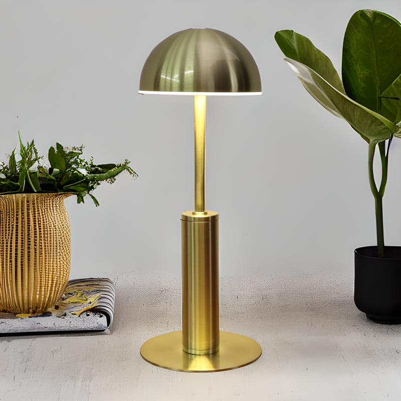 RoyaleGlow Cordless Table Lamp with Dimmable Warm Light, Rechargeable Touch Control - Perfect for Home, Bar, and Restaurant Ambiance - Gold