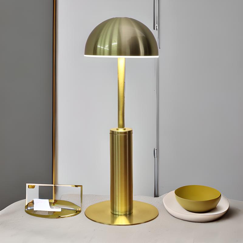 RoyaleGlow Cordless Table Lamp with Dimmable Warm Light, Rechargeable Touch Control - Perfect for Home, Bar, and Restaurant Ambiance - Gold